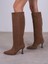 Ambra Camel Süet Hakiki Deri Kadın Çizme 2