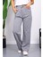 Koyu Gri Bel Lastikli İki İplik Palazzo Eşofman Alt 2