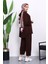 Bordo Yaka Çıtçıtlı Tunik Pantolonlu Takım 4