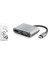HDX7839 Type-C To Hub Hdtv 4K 30HZ + Type-C + USB + VGA 4ın1 Gri 1
