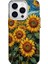 Apple iPhone 13 Pro Max Özel Yağlı Boya Ayçiçeği Tasarımlı Lüks Silikon Kılıf 1
