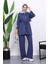 İndigo Çıtçıt Detaylı Tunik Pantolonlu Modal Takım 2