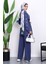 İndigo Çıtçıt Detaylı Tunik Pantolonlu Modal Takım 4