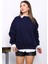 Lacivert Bisiklert Yaka Üç İplik Sweat 1