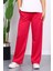 Fuşya Bel Lastikli İki İplik Palazzo Eşofman Alt 1