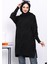 Siyah Soğuk İplik Merserize Triko Tunik 1
