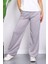 Gri Bel Lastikli İki İplik Palazzo Eşofman Alt 3