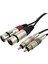 2 Rca Erkek- 2 Xlr Dişi Kablo 3 Metre 1