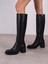 Como Siyah Hakiki Deri Kadın Çizme 2