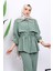 Yeşil Double Krep Tunik Pantolonlu Takım 3