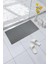 Mark Premium Serisi Banyo - Küvet Içi Kaydırmaz Vantuzlu Hasır Desenli Diktördgen Paspas 68,5 x 35,5 Cm, Gri 2