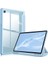 Samsung Galaxy Tab S6 Lite 10.4 2022/2020 SM-P610/P613/P615/P619 Için Hibrit Kılıf - Şeffaf Sert Kapaklı Koruyucu Kılıf ve Kalem Tutuculu Darbeye Dayanıklı Kapak, Gök Mavisi 1