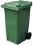 Plastik Çöp Konteyneri 240 Litre Konteyner - A+ Isıya Karşı Dayanıklı Malzeme - Yeşil 2