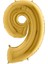Vitrini 9 Rakamlı 16 Inç Gold Renk Folyo Balon 36 cm (Altın) 1