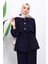 Lacivert Double Krep Tunik Pantolonlu Takım 3