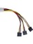 8549 Kasa Içi 3 Port Ide Molex Sata Power HDD 4 Pin Güç Kablosu 4pin Molex Erkek/ 3x 15PIN Sata Dişi 3 Port Sata Dişi 1 Port 4 Pin Ide Power Erkek 2