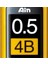 Mekanik Kurşun Kalem Ucu, 40 Adet, 0.5 Mm, 4b 4