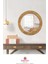 Antik Ahşap Dekoratif Ayna Yuvarlak Ayna Duvar Aynası Banyo Lavabo Aynası (Medium) 4