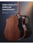Yeni Başlayanlar ve Orta Düzey Öğrenciler Için Akustik Gitar Kitleri - Karbon Fiber Üstlü 38" Seyahat Gitarı, Ahşap Arka ve Yanlar, Kılıf, Kayış, Çelik Teller, Rısıng-G1 (Parlak, Kahverengi) 5