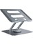 360 Derece Sonsuz Pozisyonda Dönebilen Katlanabilir Metal Alaşımlı Yükseklik ve Açı Ayarlı Kaydırmaz Tablet Notebook ve Laptop Standı (Tablet Standı N03) 1
