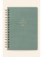 A5 Spiralli Sert Kapak Keten Düz Çizgisiz Tarihsiz Not Defteri Yeşil 5