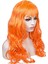Turuncu Renk Astarlı Dalgalı Kesim Parti Peruğu - Lisinya 1