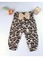 Bebek Takımı Kız Bebek Leopar Desenli Fiyonklu Bandanalı 0-12 Ay Bej/gül Kurusu 3