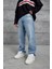 15951 Taşlamalı Mavi Baggy Jean 8