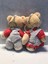 Sevimli Elbiseli Tulumlu Ayıcık Peluş Oyuncak Anahtarlık Uyku Arkadaşı Hediyelik 12 cm Sevgiliye Eşe 2