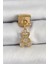 Bfs 316L Çelik Sallantılı Zirkon Taşlı Ayıcık Model Gold Renk Nomination Charm 1