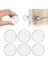 Duvar Kapı Stoperi, 6 Adet Duvar Kapı Stoperi Seti, 40 mm Silikon Kapı Stoperi, Duvar, Kendinden Yapışkanlı, Şeffaf, Yuvarlak, Kapı Kolu Tamponu, Duvar Koruması, Buzdolabı Koruması, Duvar 1