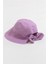 Kadın Brdy Lila Keten Fiyonk Detaylı Şapka 2
