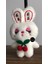 Sevimli Tavşan Peluş Oyuncak Pofidik Anahtarlık Uyku Arkadaşı Hediyelik 12 cm 1