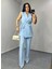 Kadın Kuşaklı Yelek Pantolon Takım Elbise 1