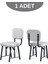 Elfin Mutfak Sandalyesi Yemek Odası Bahçe Balkon Otel Restoran Kafe Sandalyesi - 1 Adet - Gri 2