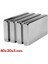 5 Adet 40x20x5mm Neodyum Magnet Güçlü N35 Mıknatıs Köşeli Nikel Kaplama 5