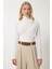 Kadın Büzgü Detaylı Dik Yaka Sandy Bluz 2