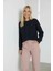 Konforlu & Şık Saç Örgü Bisiklet Yaka Kadın Triko Kazak 5