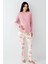 Kadın Pembe Pijama Takımı 2