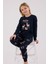 Kız Çocuk Lacivert Pijama Takımı 1