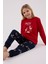 Kız Çocuk Kırmızı Pijama Takımı 4