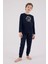 Erkek Çocuk Lacivert Pijama Takımı 4