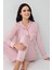 Kadın Pembe Gömlek Pijama 1