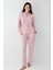 Kadın Pembe Gömlek Pijama 2