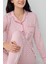 Kadın Pembe Gömlek Pijama 3
