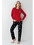 Kadın Kırmızı Pijama Takımı 3