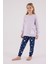 Kız Çocuk Mor Pijama Takımı 2