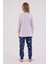 Kız Çocuk Mor Pijama Takımı 5