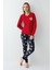 Kadın Kırmızı Pijama Takımı 1
