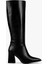 Kadın Tiago Siyah Cilt Çizme Suni Deri Klasik Tasarım 8 cm Topuklu 1